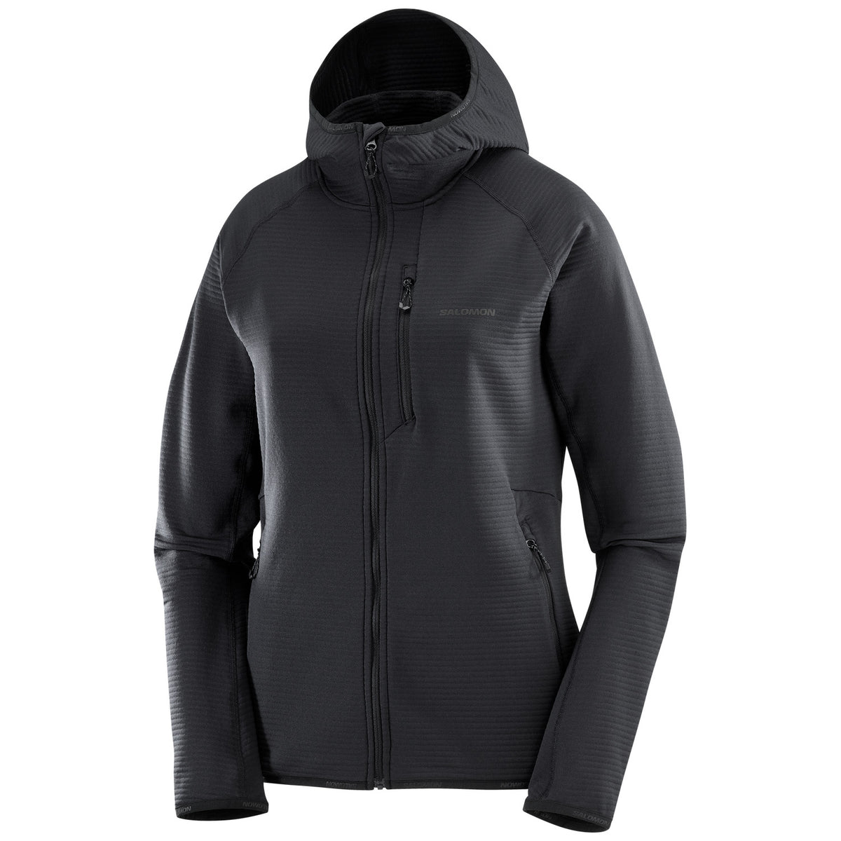 Salomon Essential Lightwarm Hooded Jacket - Women's Deep Black