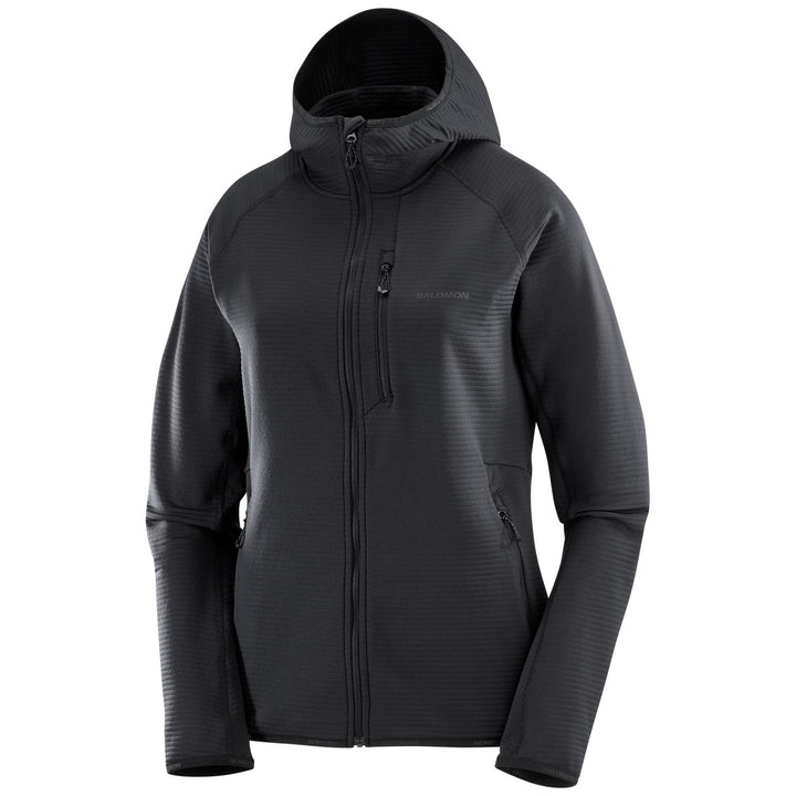 Salomon Essential Lightwarm Hooded Jacket - Women's Deep Black