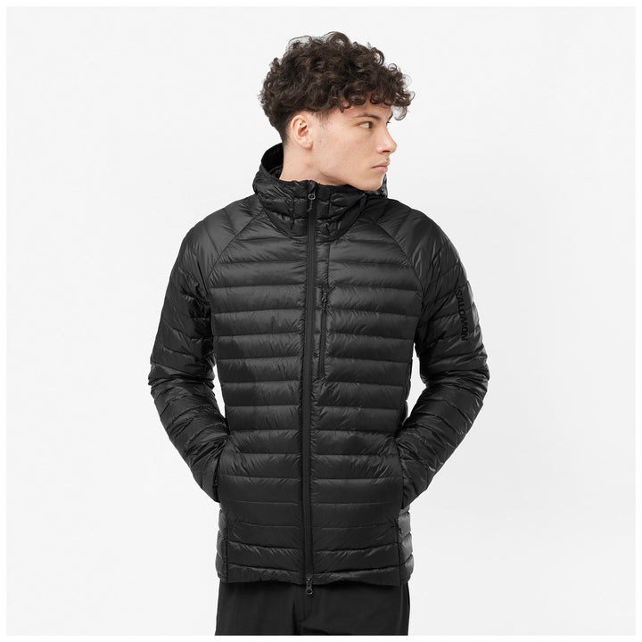 Salomon Elixir Micro Down Hooded Jacket - Men's Deep Black