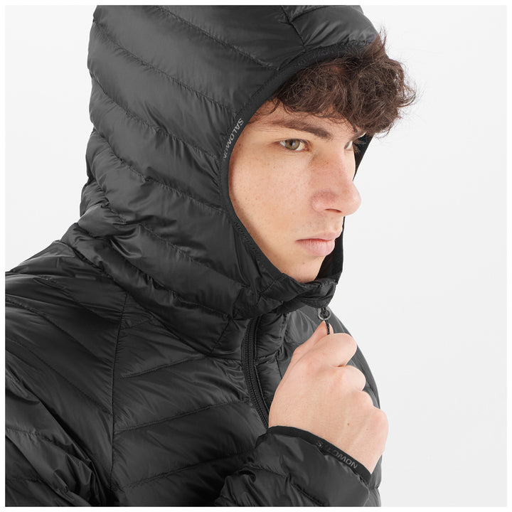 Salomon Elixir Micro Down Hooded Jacket - Men's Deep Black