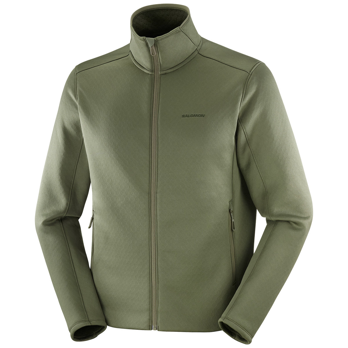 Salomon Outline Warm Full Zip Fleece - Men's Grape Leaf