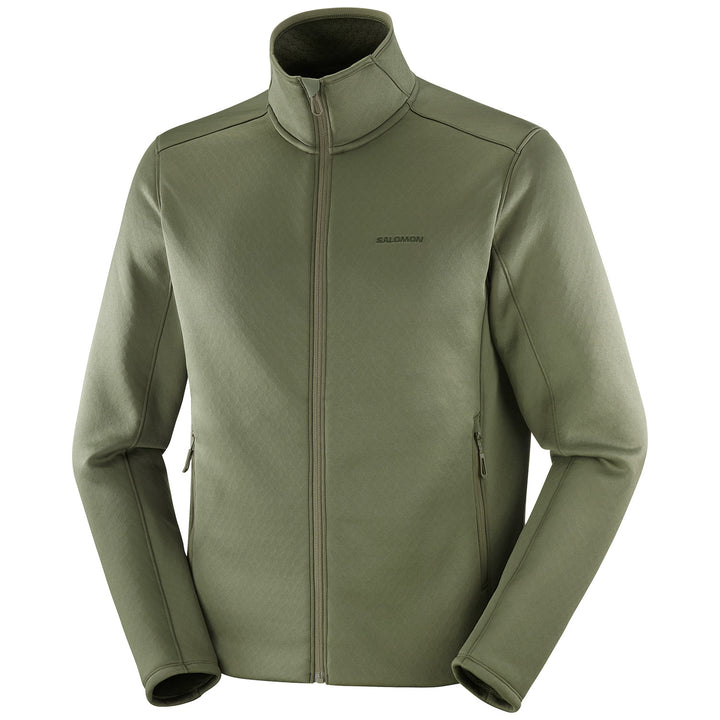Salomon Outline Warm Full Zip Fleece - Men's Grape Leaf