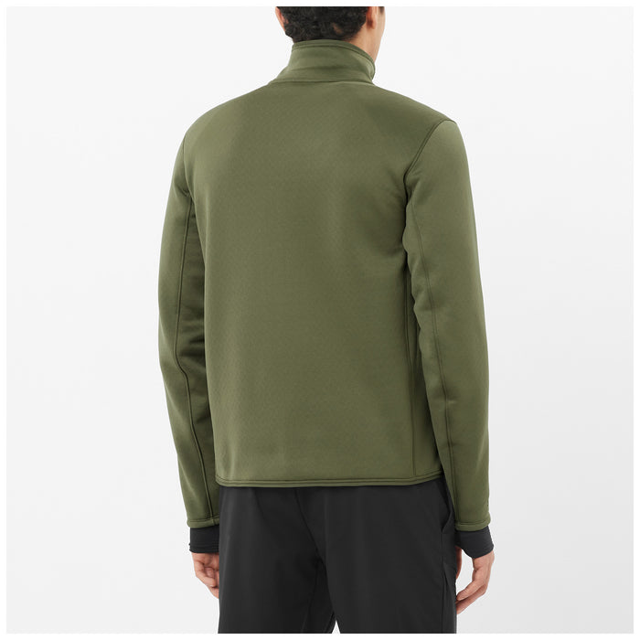 Salomon Outline Warm Full Zip Fleece - Men's Grape Leaf