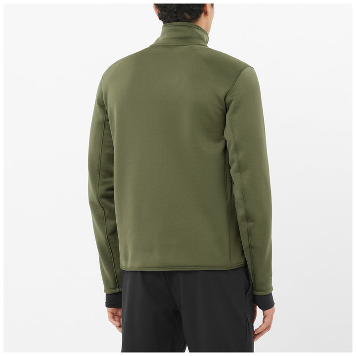 Salomon Outline Warm Full Zip Fleece - Men's Grape Leaf