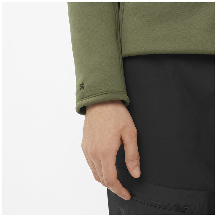 Salomon Outline Warm Full Zip Fleece - Men's Grape Leaf