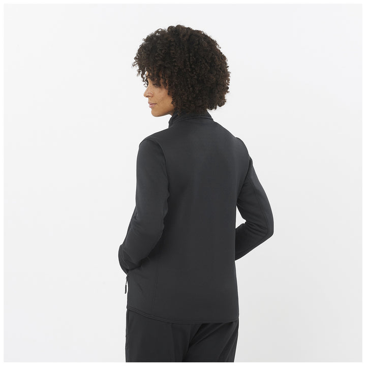 Salomon Outline Warm Full Zip Fleece - Women's Deep Black