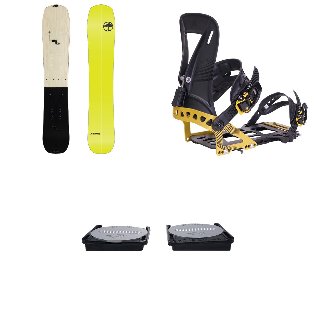 Arbor Landmark Splitboard + Spark R&D Arc ST Splitboard Bindings + R&D Canted Pucks 2026