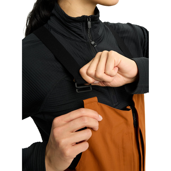 Burton AK Kimmy GORE-TEX 2L Short Bibs - Women's Chestnut Brown