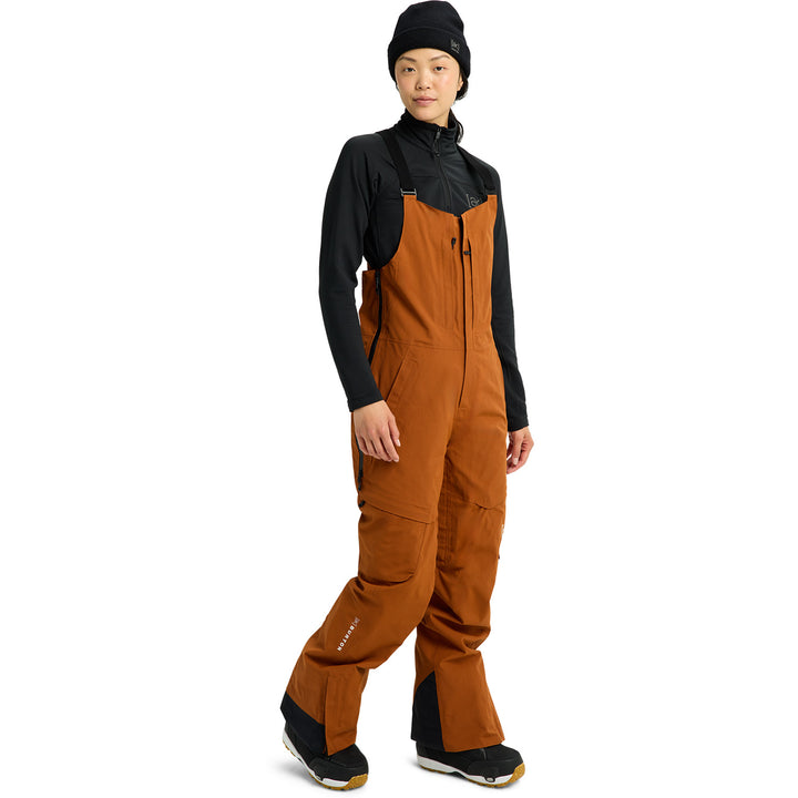 Burton AK Kimmy GORE-TEX 2L Short Bibs - Women's Chestnut Brown