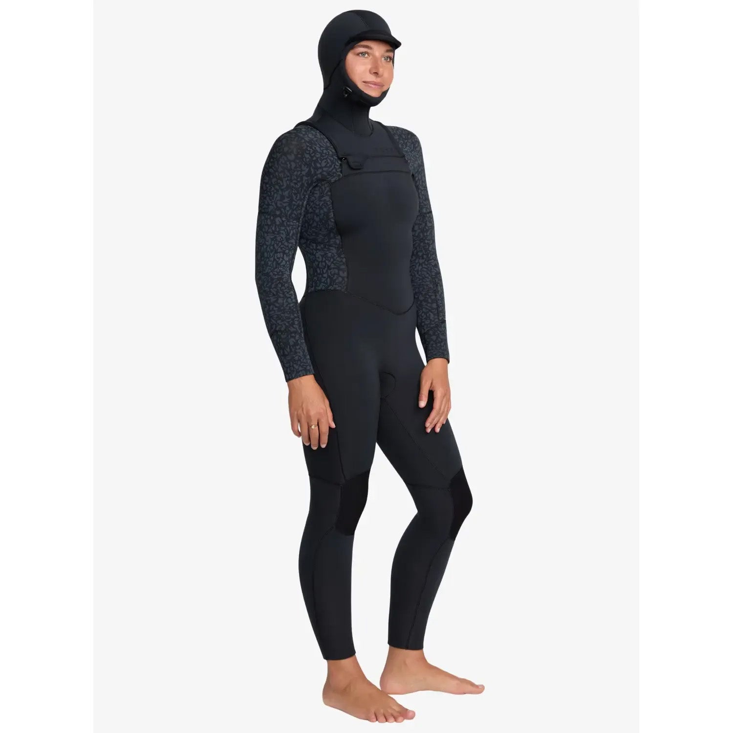 Roxy 5/4/3 Swell Natural Front Zip Hooded Wetsuit - Women's – evo
