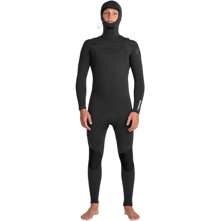 Quiksilver 5/4/3 Everyday Sessions Chest Zip Hooded Wetsuit Black