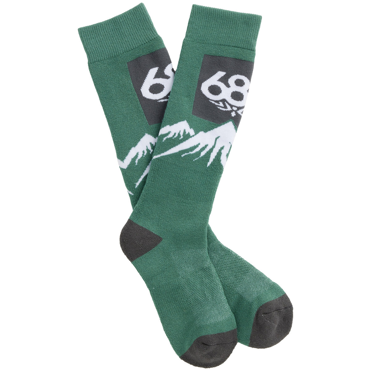 686 Snow Caps Snowboard Socks - Kids' Green