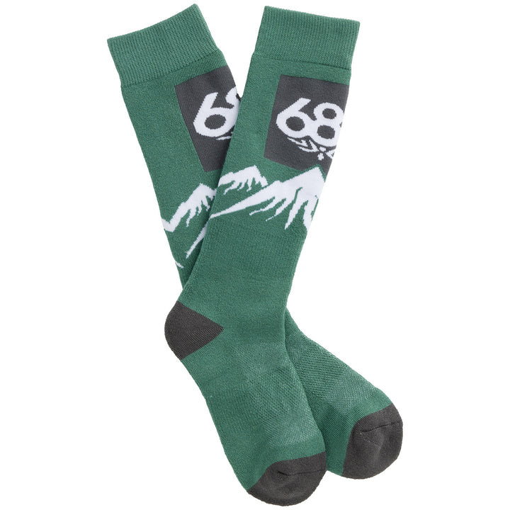 686 Snow Caps Snowboard Socks - Kids' Green