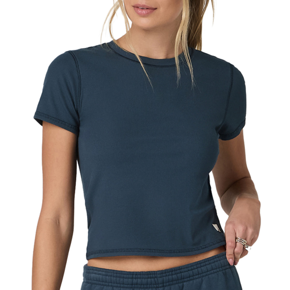 Vuori Pose Fitted T-Shirt - Women's Ocean Blue
