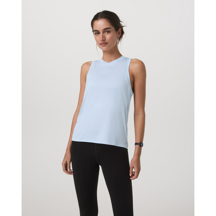 Vuori Energy Top-Long Tank Top - Women's Soft Sky Heather