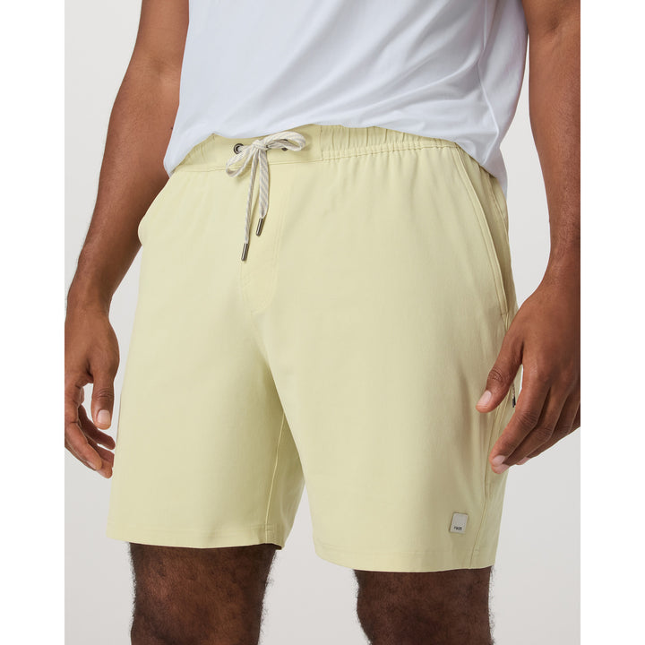 Vuori Banks Session Unlined 7" Shorts - Men's Seed Linen Texture