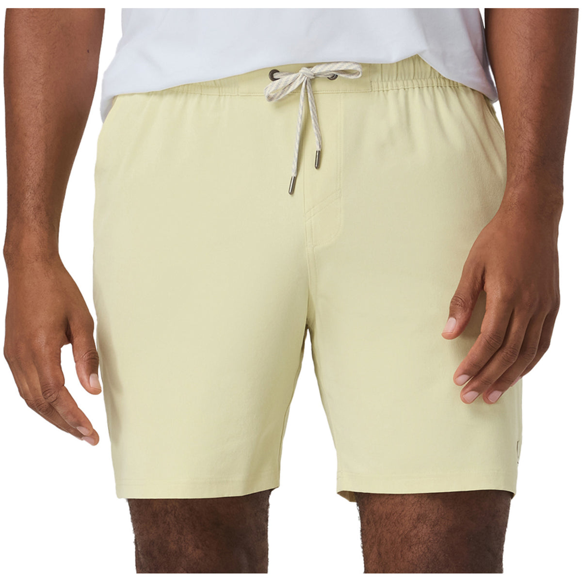 Vuori Banks Session Unlined 7" Shorts - Men's Seed Linen Texture