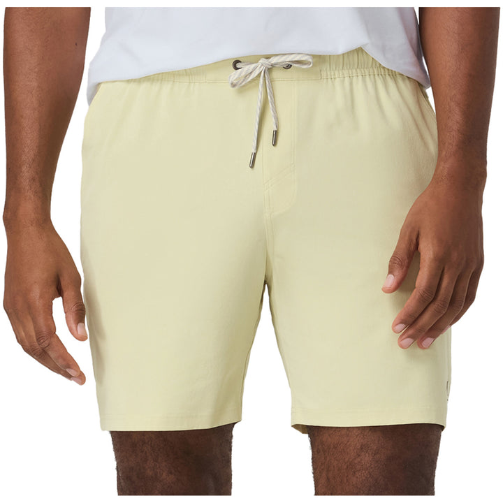 Vuori Banks Session Unlined 7" Shorts - Men's Seed Linen Texture