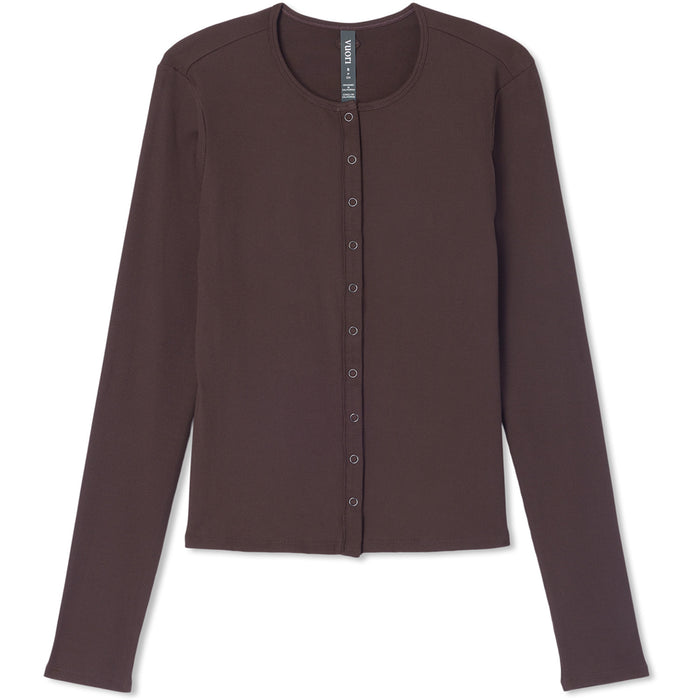 Vuori Long-Sleeve Twin Cardigan - Women's French Roast