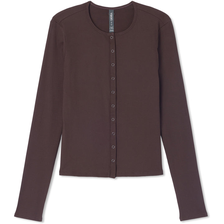 Vuori Long-Sleeve Twin Cardigan - Women's French Roast