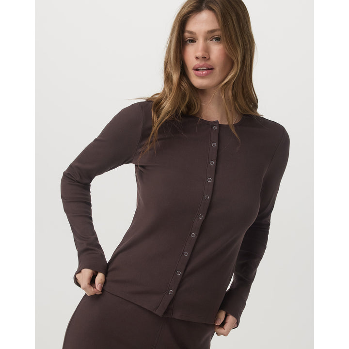 Vuori Long-Sleeve Twin Cardigan - Women's French Roast