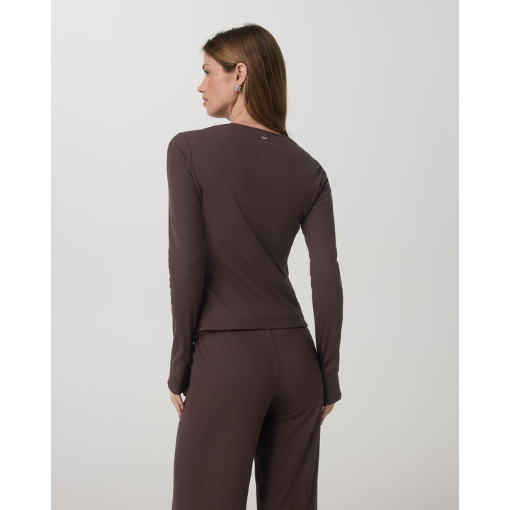 Vuori Long-Sleeve Twin Cardigan - Women's French Roast