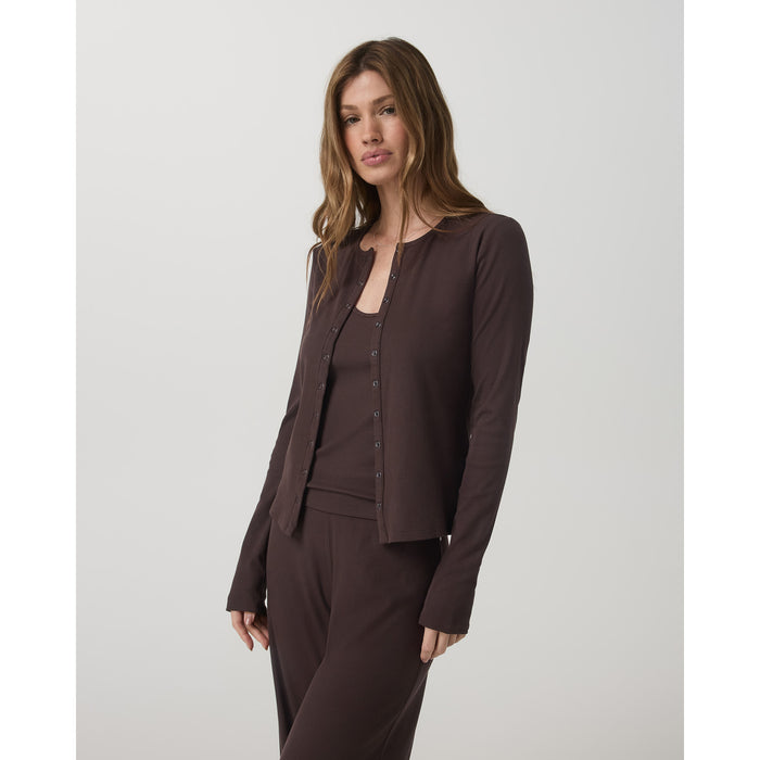 Vuori Long-Sleeve Twin Cardigan - Women's French Roast