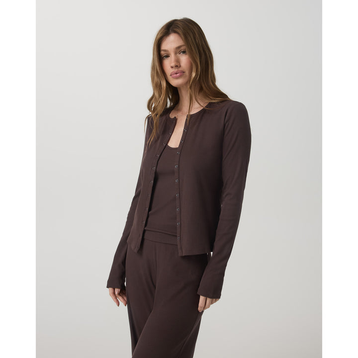 Vuori Long-Sleeve Twin Cardigan - Women's French Roast