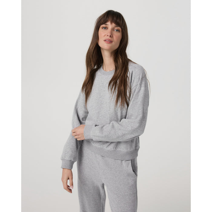 Vuori Sedona Seams Crew - Women's Light Heather Grey
