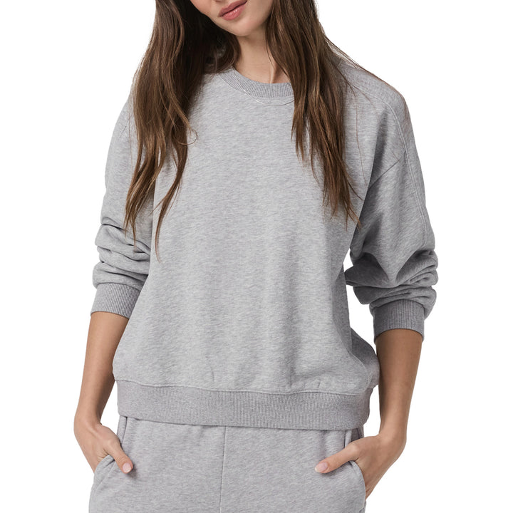 Vuori Sedona Seams Crew - Women's Light Heather Grey