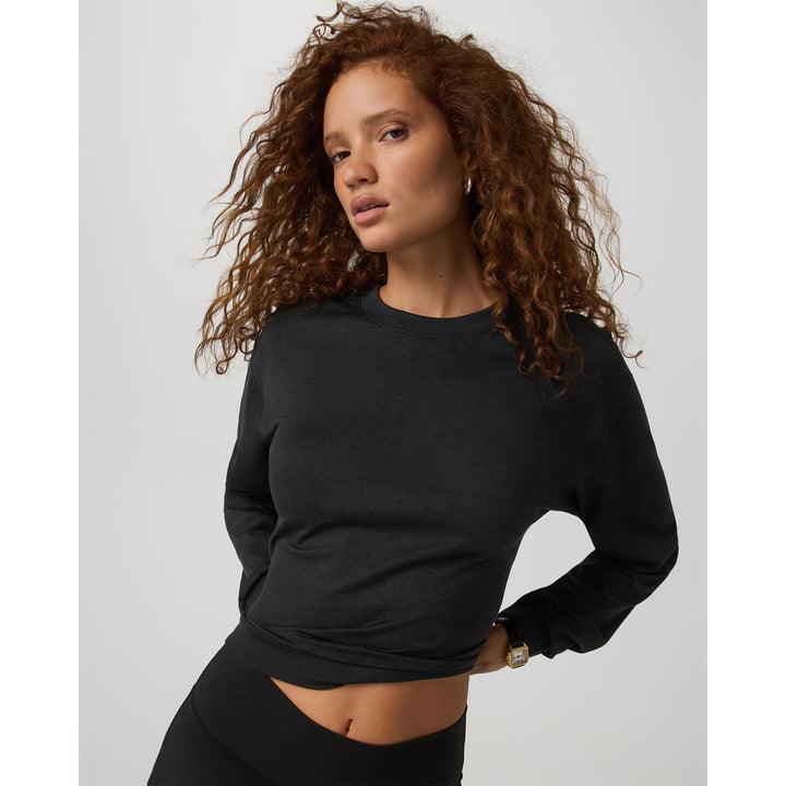 Vuori Halo Modern Crew - Women's Black Heather