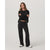 Vuori Halo Modern Straight Leg Pants-Short - Women's Solid Black