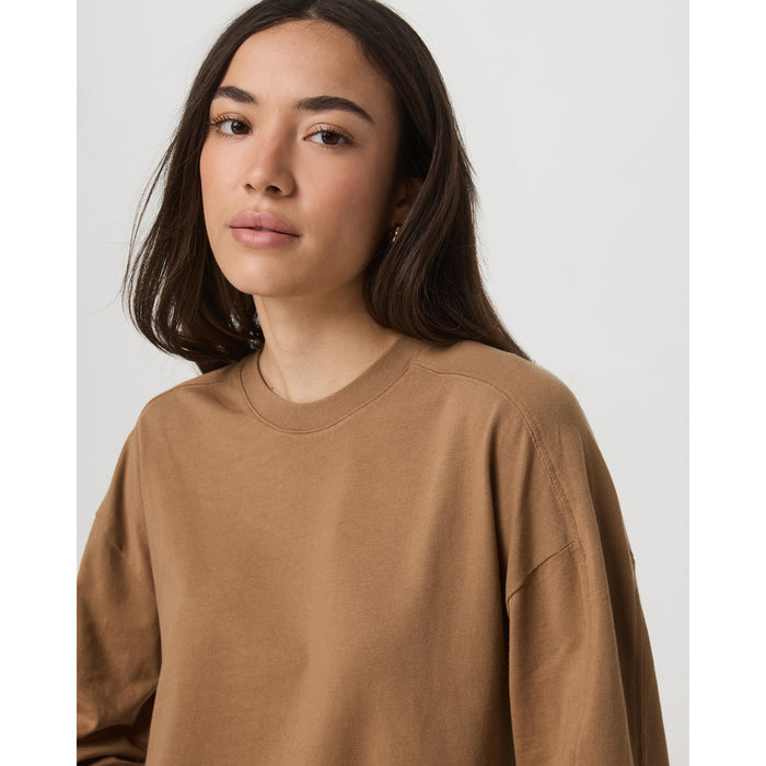 Vuori Long-Sleeve Heavyweight Cotton T-Shirt - Women's Acorn