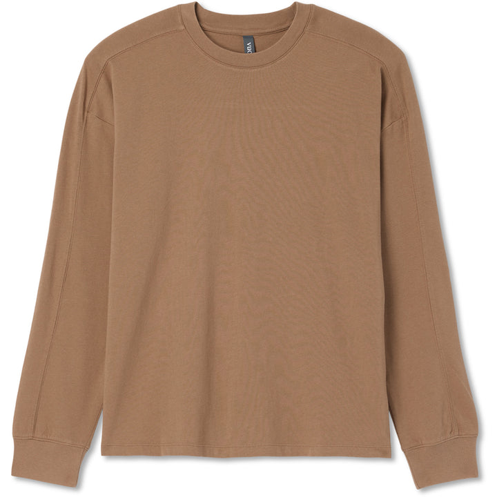 Vuori Long-Sleeve Heavyweight Cotton T-Shirt - Women's Acorn