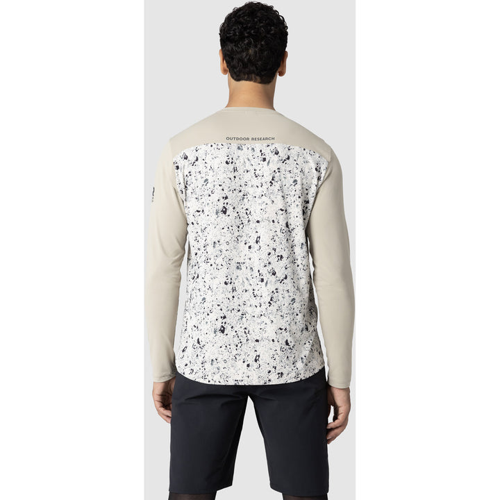 Outdoor Research Freewheel Long-Sleeve Jersey Pro Khaki/Oyster Creekside Print