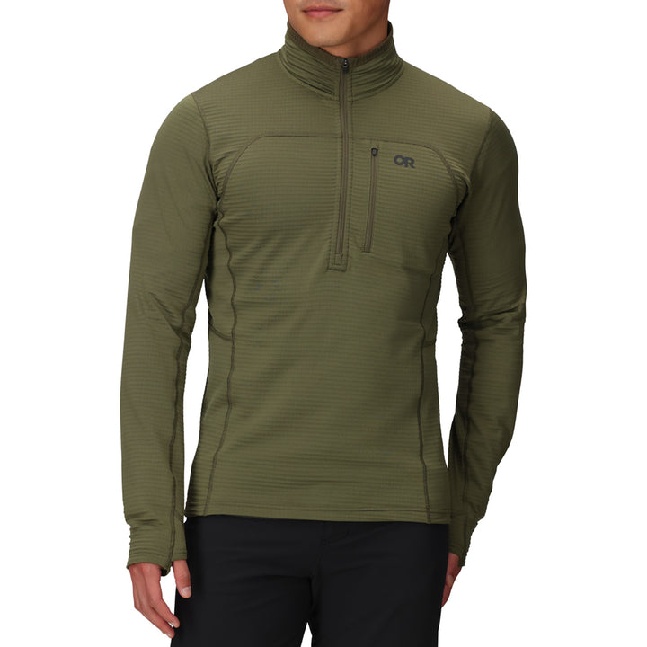 Outdoor Research Vigor Grid Fleece Half Zip - Men's Ranger Green