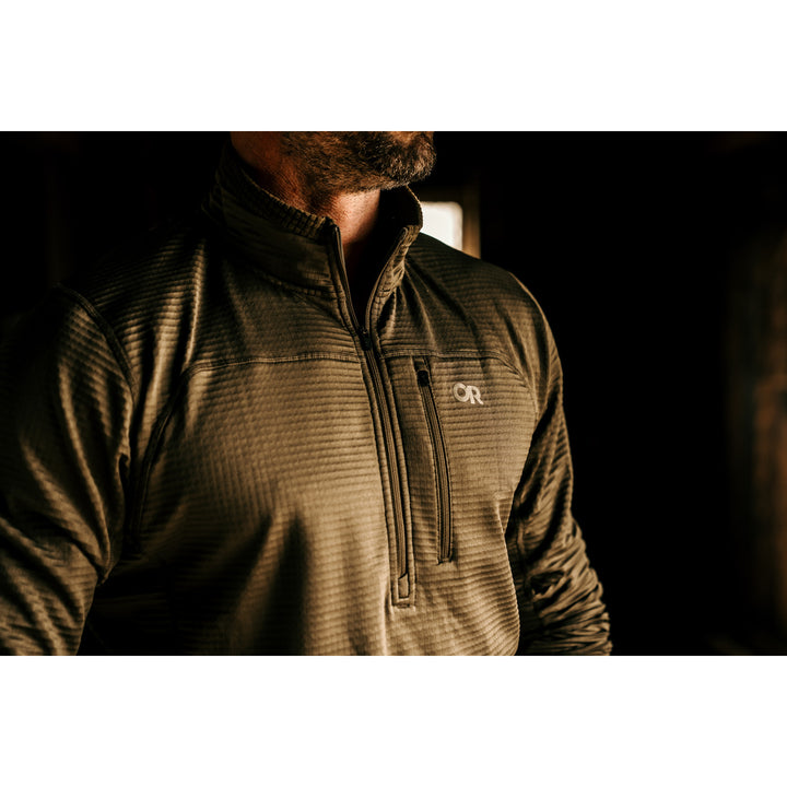 Outdoor Research Vigor Grid Fleece Half Zip - Men's Ranger Green