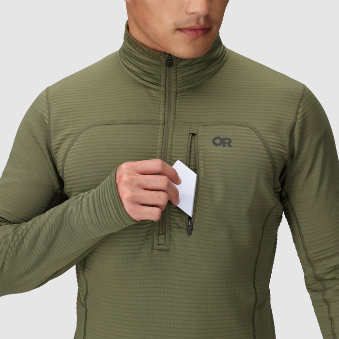 Outdoor Research Vigor Grid Fleece Half Zip - Men's Ranger Green