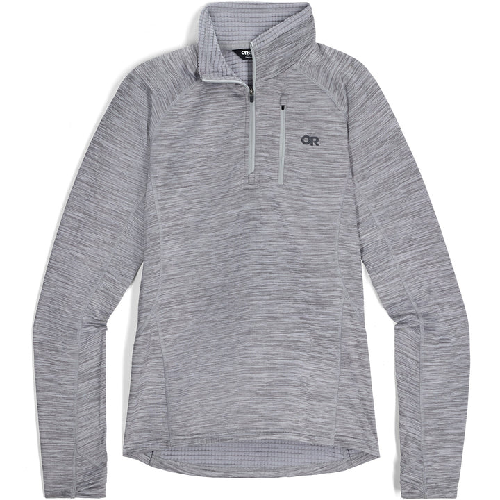 Outdoor Research Vigor Grid Fleece Quarter Zip - Women's Grey Heather