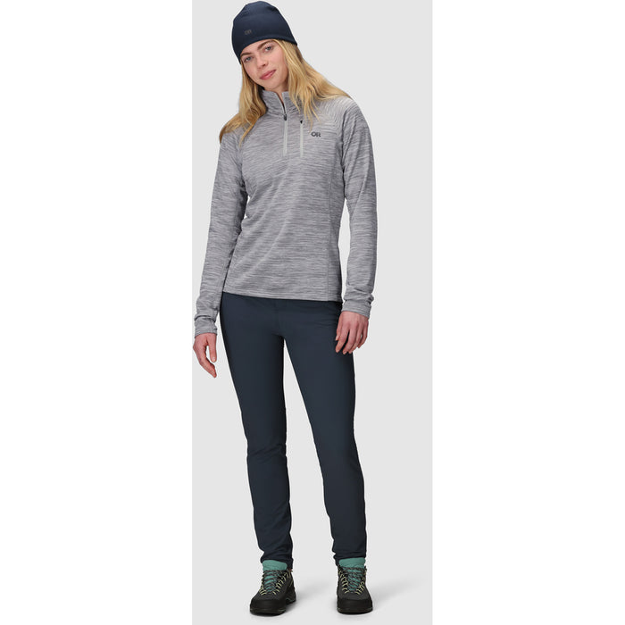 Outdoor Research Vigor Grid Fleece Quarter Zip - Women's Grey Heather