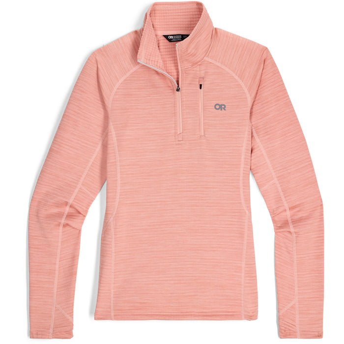 Outdoor Research Vigor Grid Fleece Quarter Zip - Women's Lotus Heather