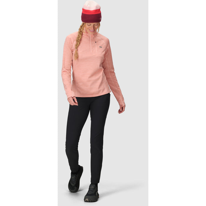 Outdoor Research Vigor Grid Fleece Quarter Zip - Women's Lotus Heather