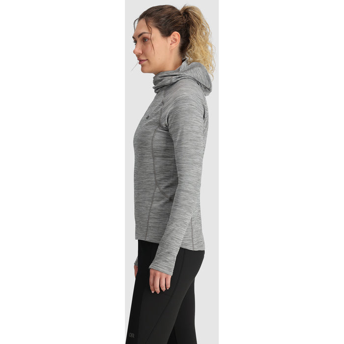 Outdoor Research Vigor Grid Fleece Pullover Hoodie - Women's Grey Heather