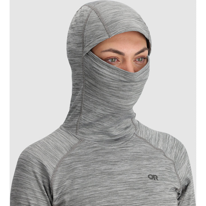 Outdoor Research Vigor Grid Fleece Pullover Hoodie - Women's Grey Heather