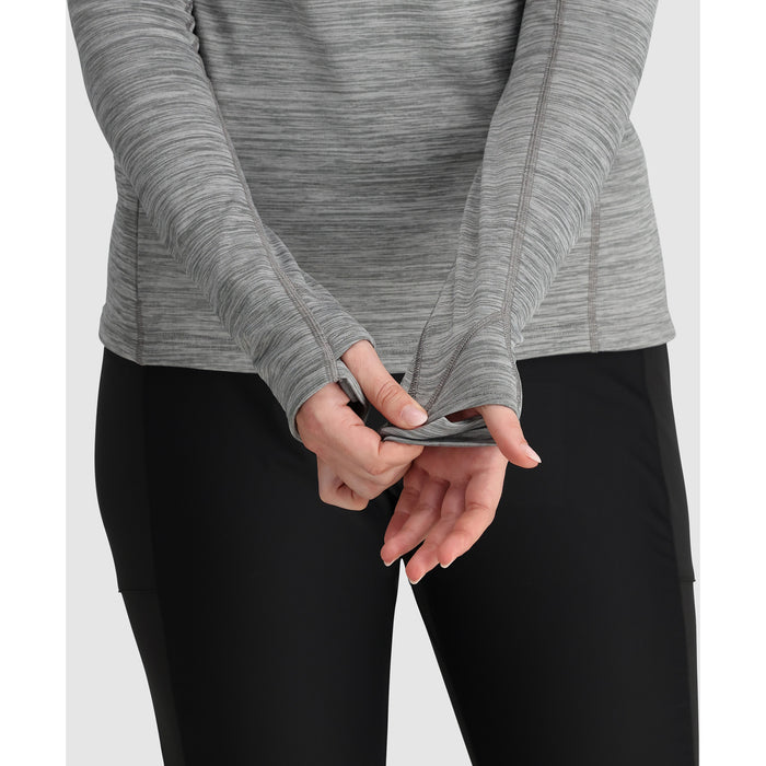 Outdoor Research Vigor Grid Fleece Pullover Hoodie - Women's Grey Heather