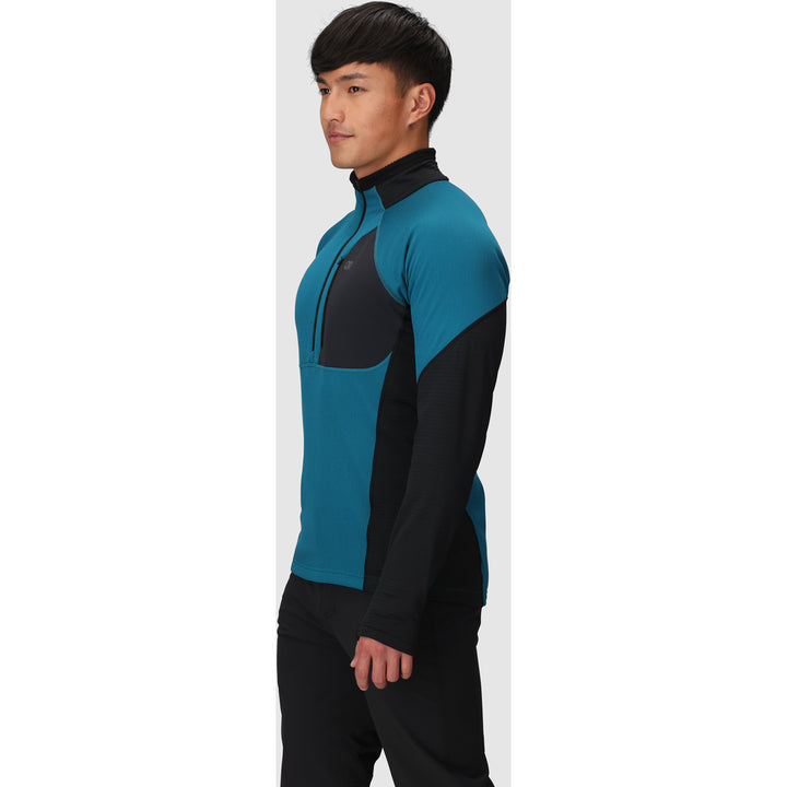 Outdoor Research Deviator Fleece Half Zip - Men's Aurora/Black