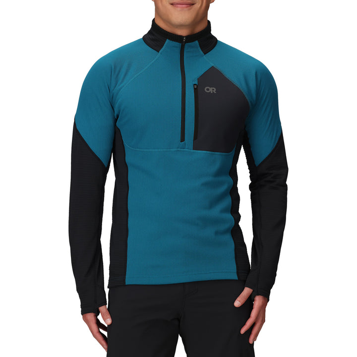 Outdoor Research Deviator Fleece Half Zip - Men's Aurora/Black