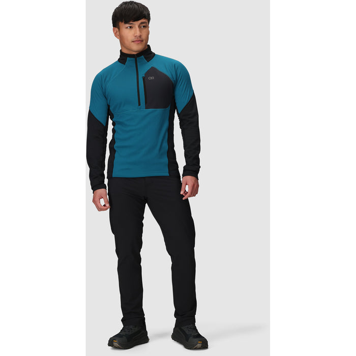 Outdoor Research Deviator Fleece Half Zip - Men's Aurora/Black