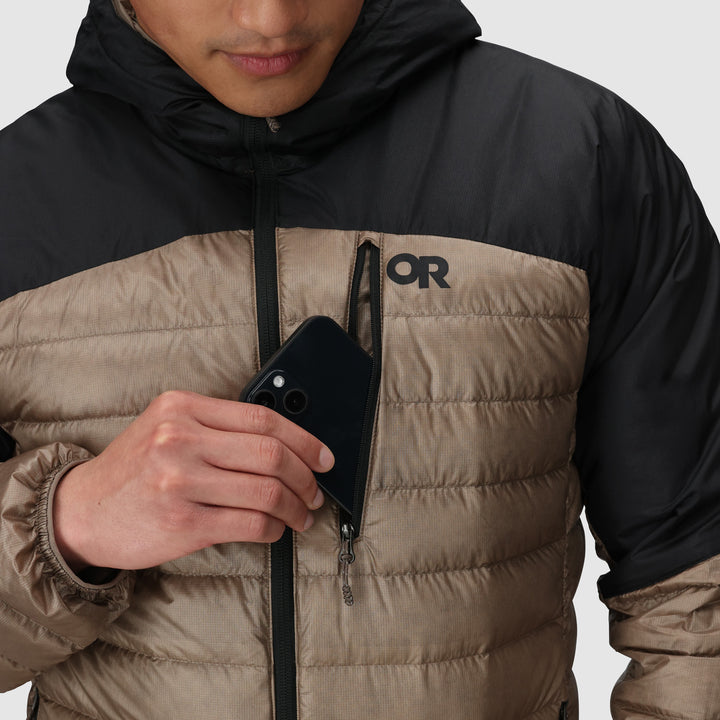 Outdoor Research Helium Down Hoodie - Men's Sable/Black