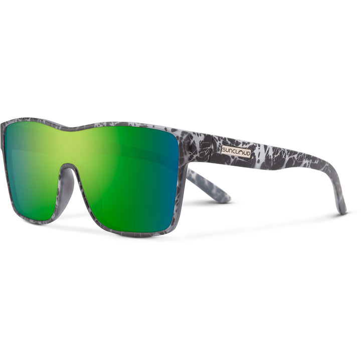 Suncloud Biff Sunglasses Matte Stonefish/Polarized Green Mirror